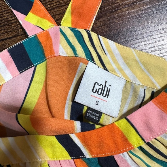 CABI Colorful Striped Women's Sum mer top. - Picture 4 of 6